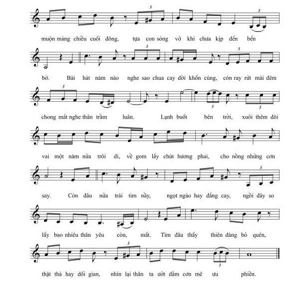 Sheet nhạc Còn Đâu Nữa 2